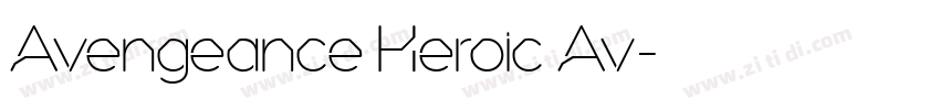 Avengeance Heroic Av字体转换